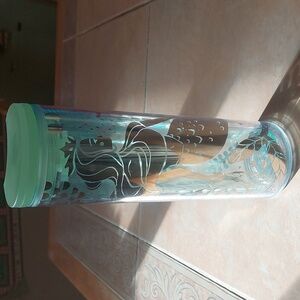 🧜‍Starbucks Mint Mermaid Siren Tumbler Gold Clear